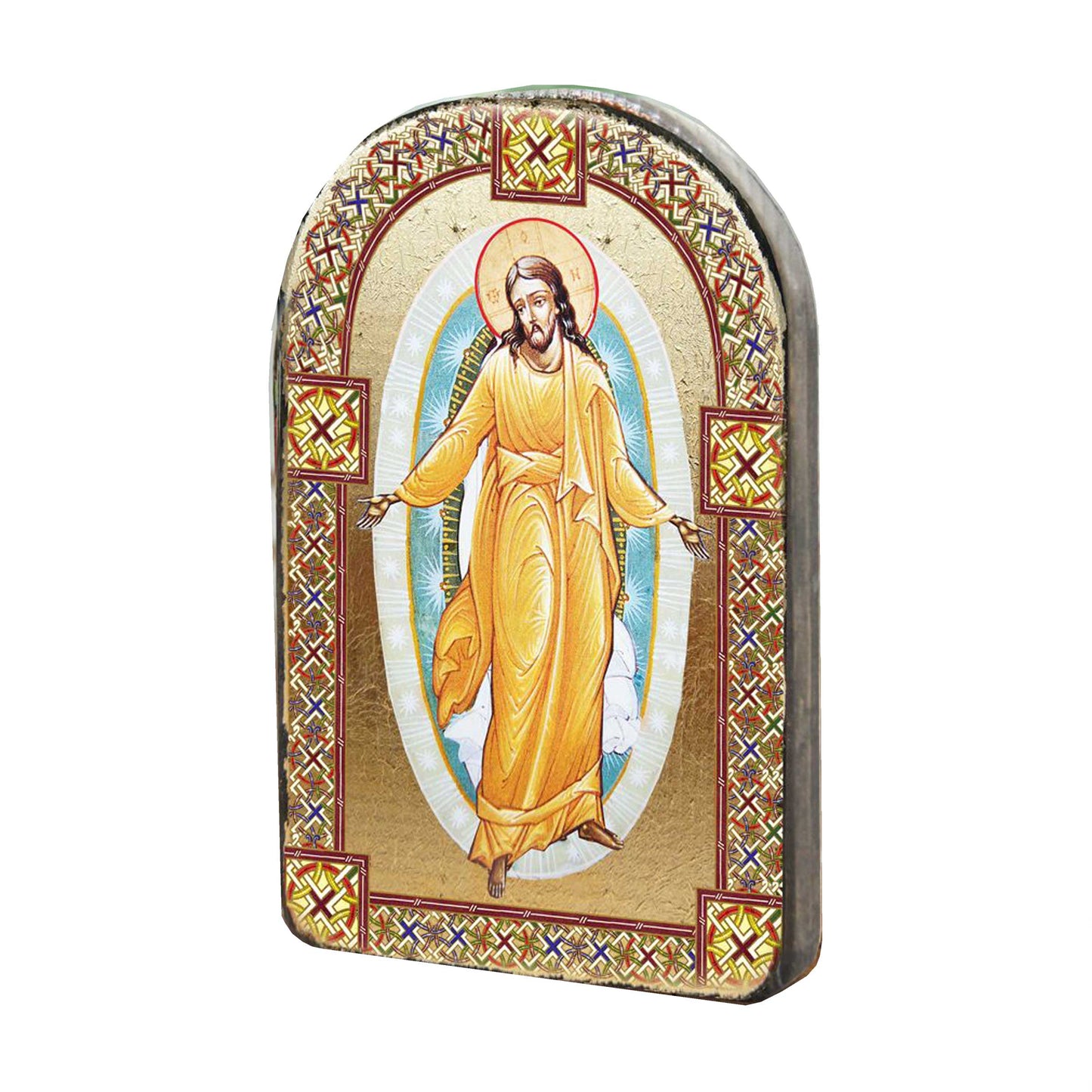 Resurrection Wooden Gold Plated Religious Christian Sacred Icon - Inspirational Icon Decor - 86059-4