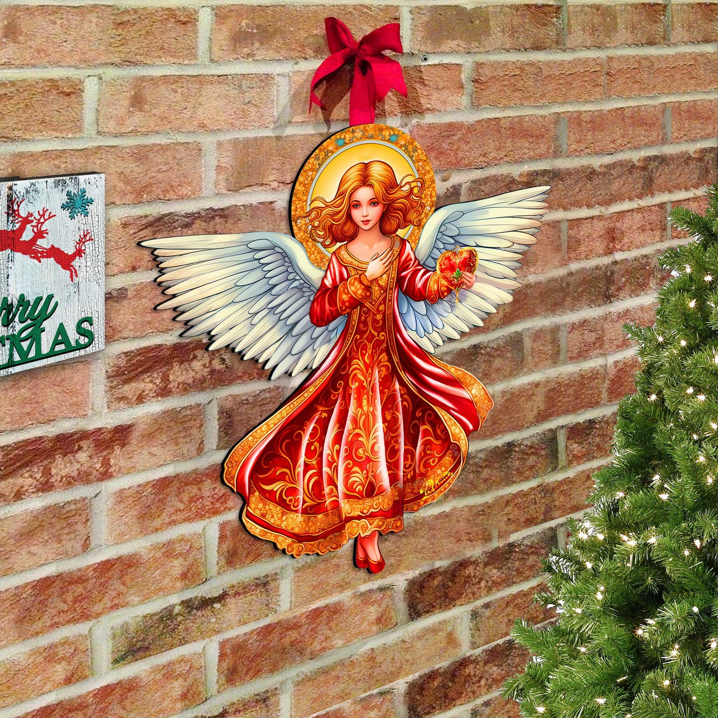 Angel with Love Holiday Door Decor by G. Debrekht - Nativity Holiday Decor - 8652816H-4