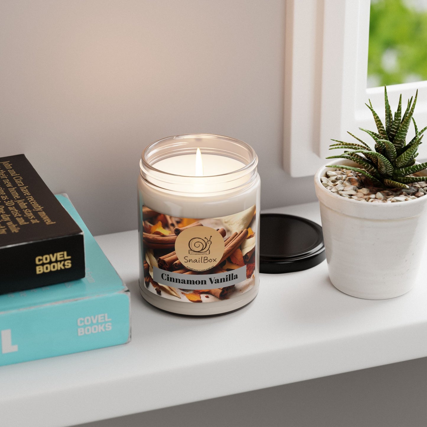 SnailBox Cinnamon Vanilla Soy Candle, 9oz