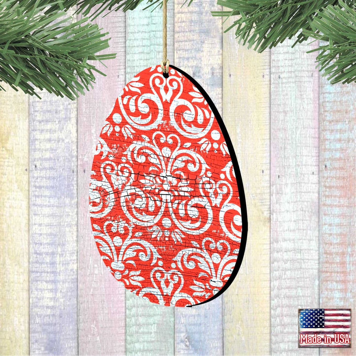 Colorful Eggs Wooden Ornaments Set of 6 by G. DeBrekht - Designocracy - 8199712-S6-4