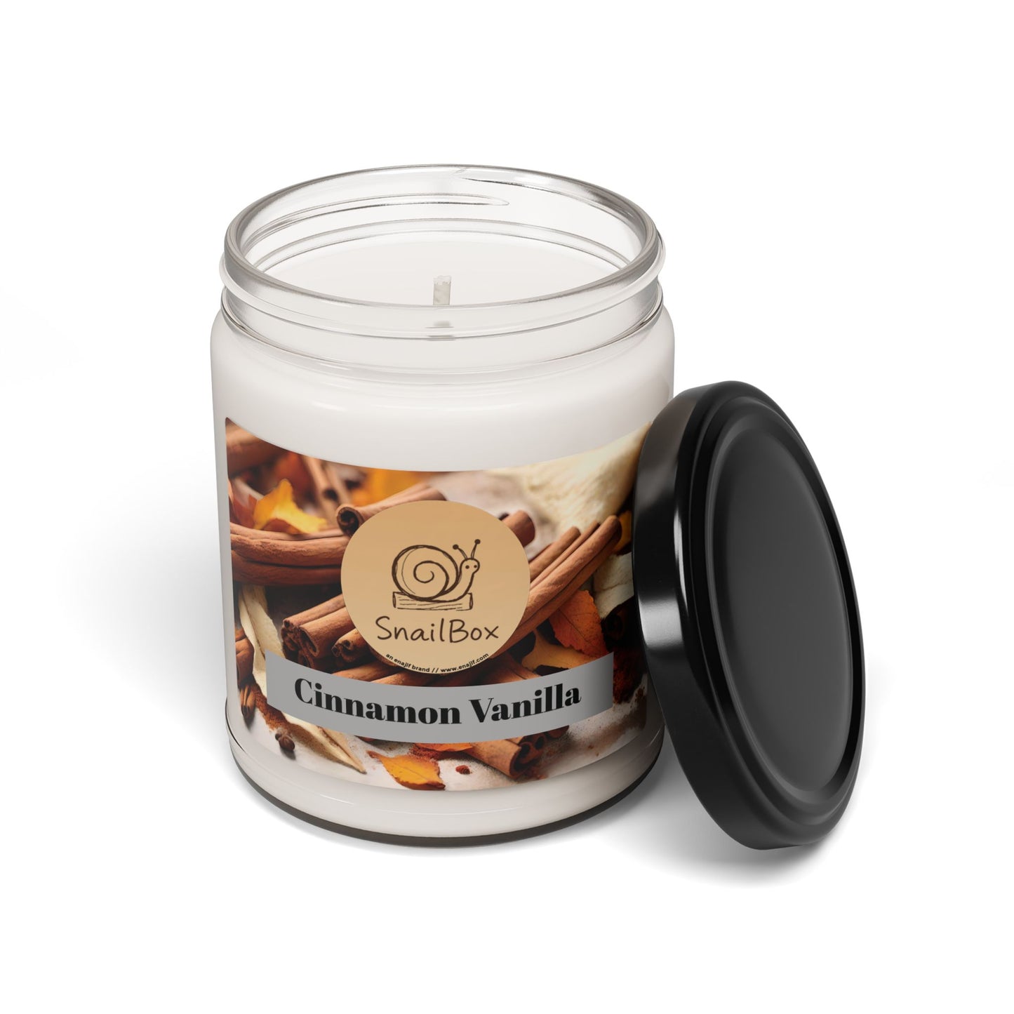 SnailBox Cinnamon Vanilla Soy Candle, 9oz