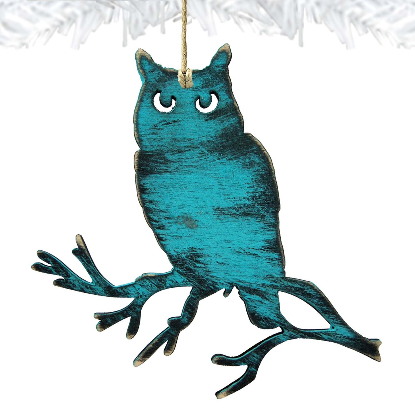 Rustic Owl Wooden Ornaments by Nature Wonders - Wildlife Holiday Decor - 8198218-4