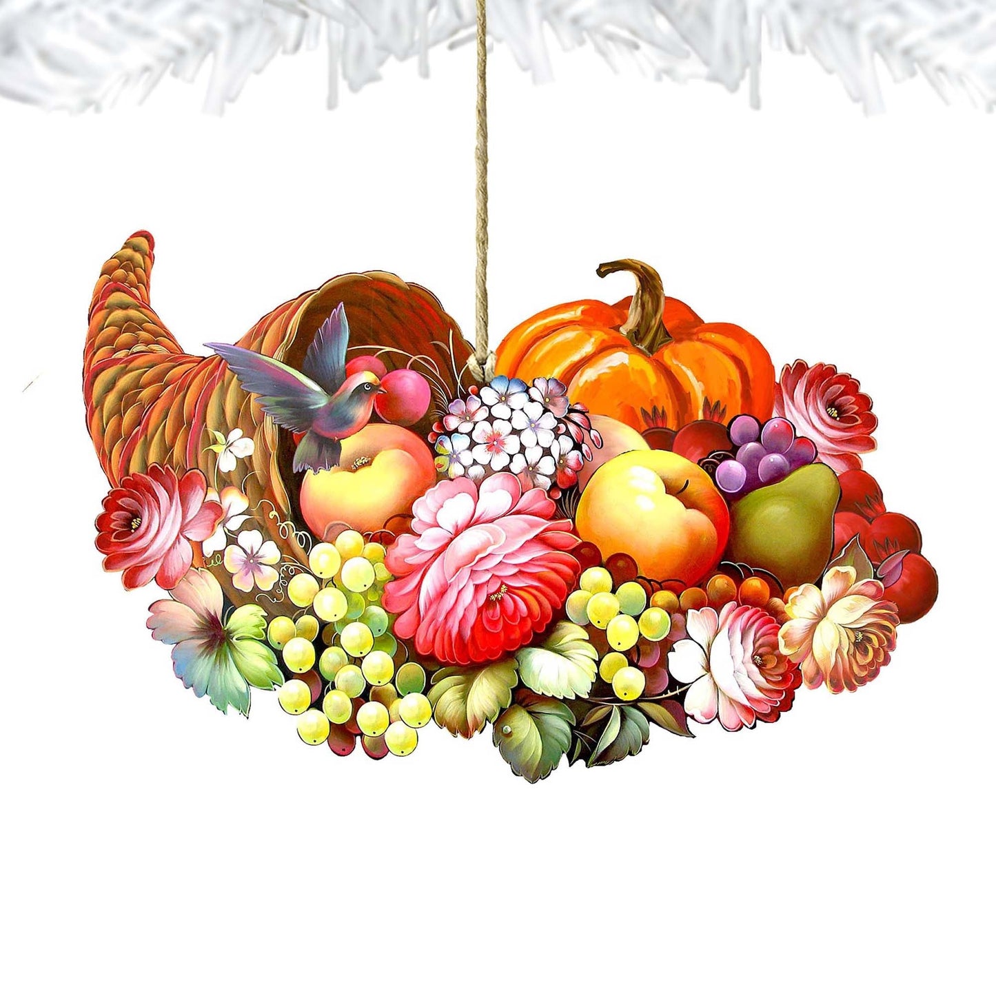 Cornucopia Wooden Ornaments Fall by G. DeBrekht - Thanksgiving Halloween Decor - 8158907-4