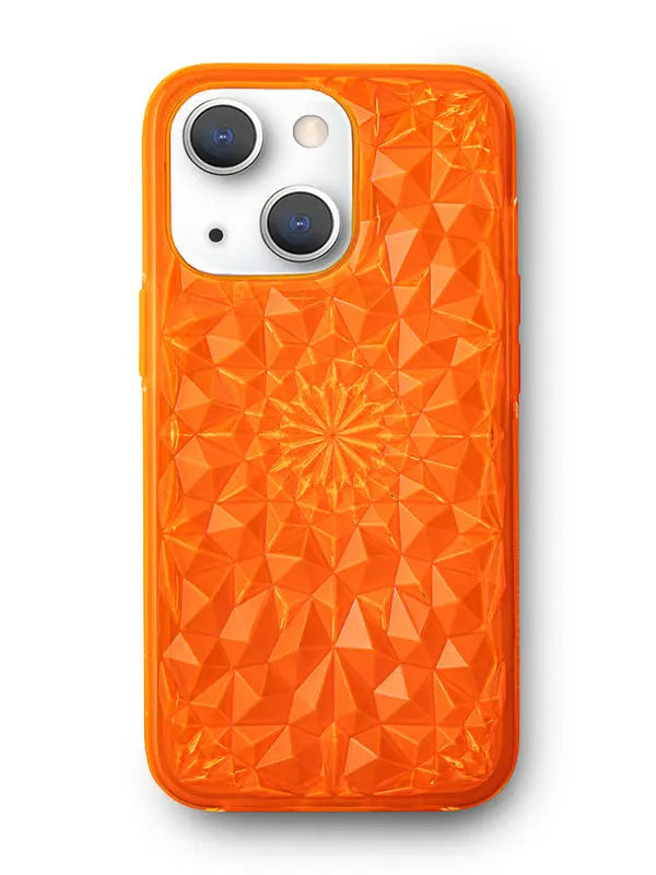 Neon Orange Kaleidoscope iPhone Case-4