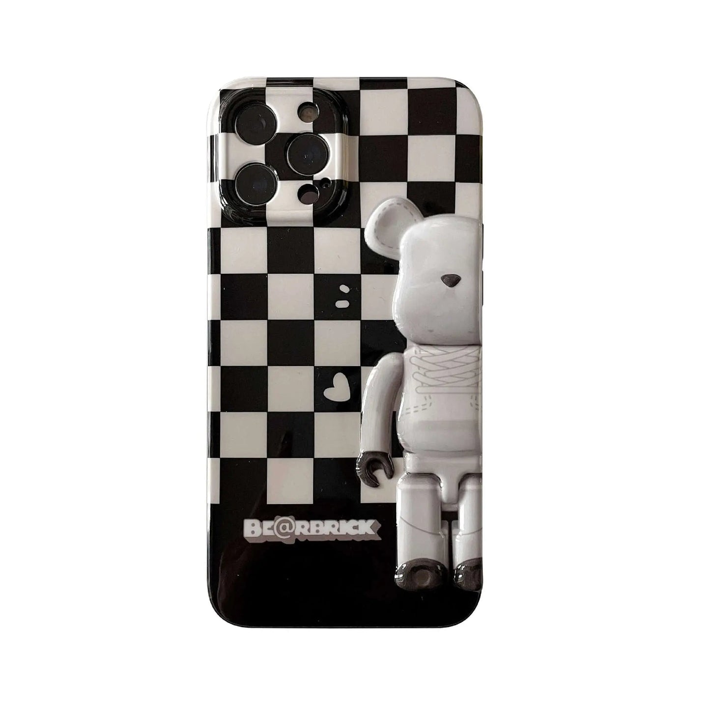 Smudged pink yellow blue bear suitable for Apple iPhone13pro max anti-fall 11/12 mobile phone shell xsmax/xr tide-3
