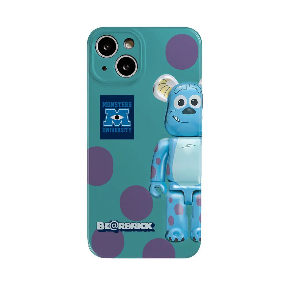Smudged pink yellow blue bear suitable for Apple iPhone13pro max anti-fall 11/12 mobile phone shell xsmax/xr tide-6