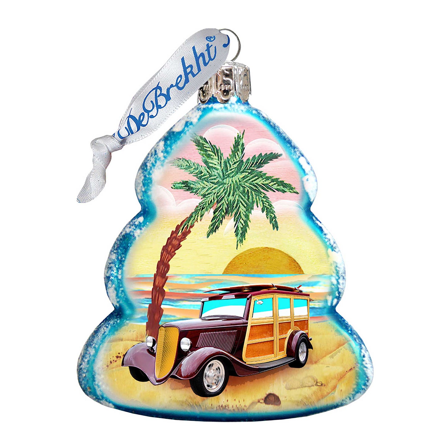 Car Woody Mercury Glass Ornament by G. DeBrekht - Coastal Holiday Decor - 776278-4