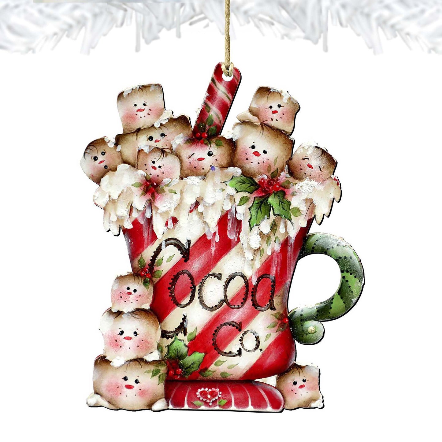 Marshmallow Cocoa Company Wooden Ornaments by Jamie Mills-Price - Christmas Decor - 8457513-4