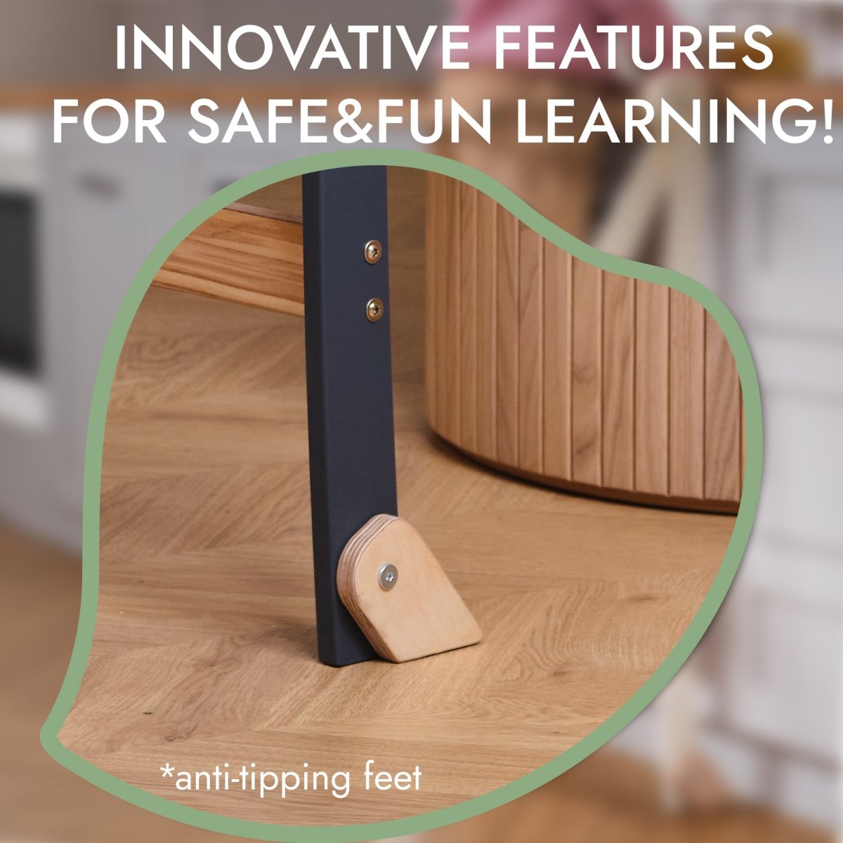 Toddler Learning Tower: Step stool for Kids - Graphite-3