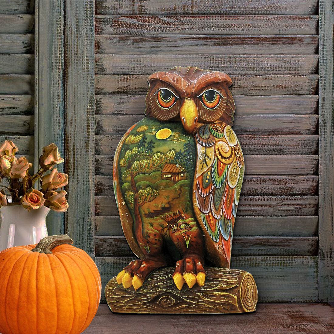 Owl Halloween Door Decor by G. DeBrekht - Thanksgiving Halloween Decor - 8158912H-2