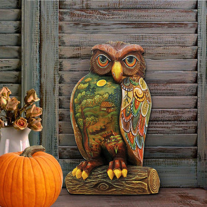 Owl Halloween Door Decor by G. DeBrekht - Thanksgiving Halloween Decor - 8158912H-2