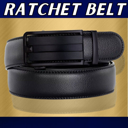 Men's Ratchet Belt Leather Mens Belt With Slide Buckle Ratchet Belts