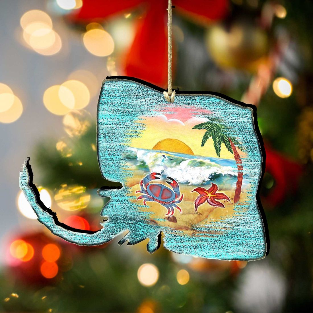 Stingray Wooden Ornaments by G. DeBrekht - Coastal Holiday Decor - 8198530-2