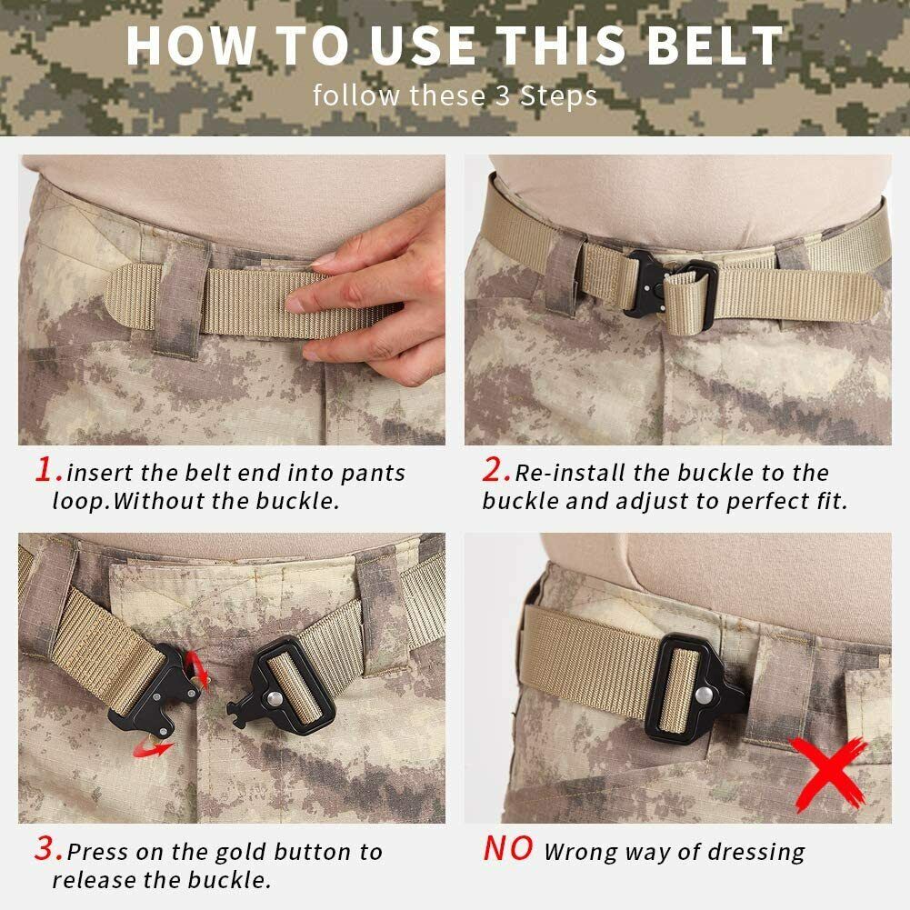 Men Casual Military Belt Tactical Waistband Rescue Nylon Belt