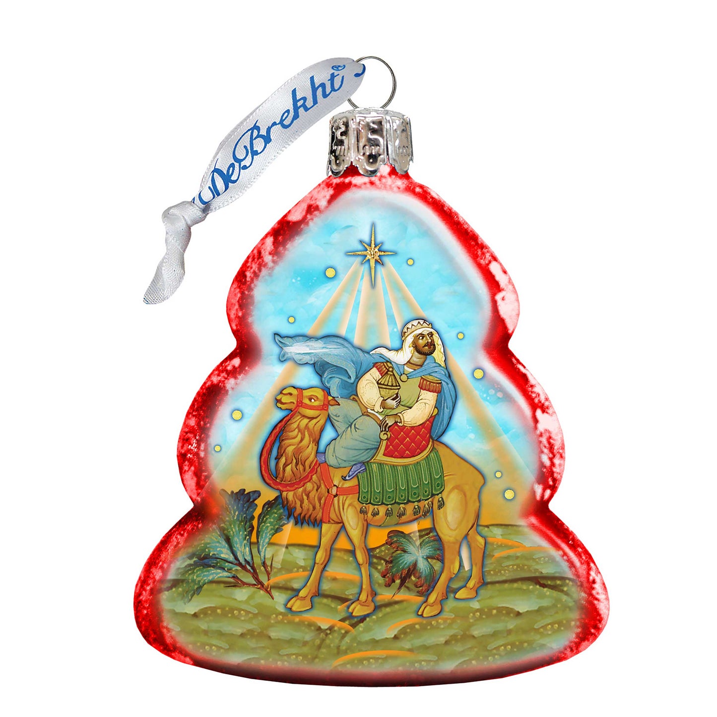 Balthazar Three Kings Mercury Glass Ornament by G. DeBrekht - Nativity Holiday Decor - 772016-4