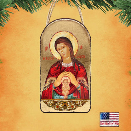 Blessed Virgin Mary Life-giving Religious Christian Sacred Icon Ornament - Inspirational Icon Decor - 87017-1