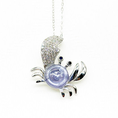 Sterling Silver King Crab Aroma Necklace - Lavender | Energy & Healing | Diffuse on the go-1