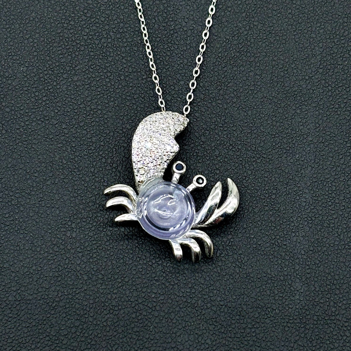 Sterling Silver King Crab Aroma Necklace - Lavender | Energy & Healing | Diffuse on the go-3