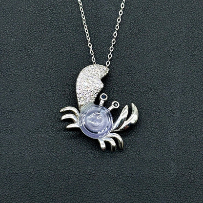Sterling Silver King Crab Aroma Necklace - Lavender | Energy & Healing | Diffuse on the go-3