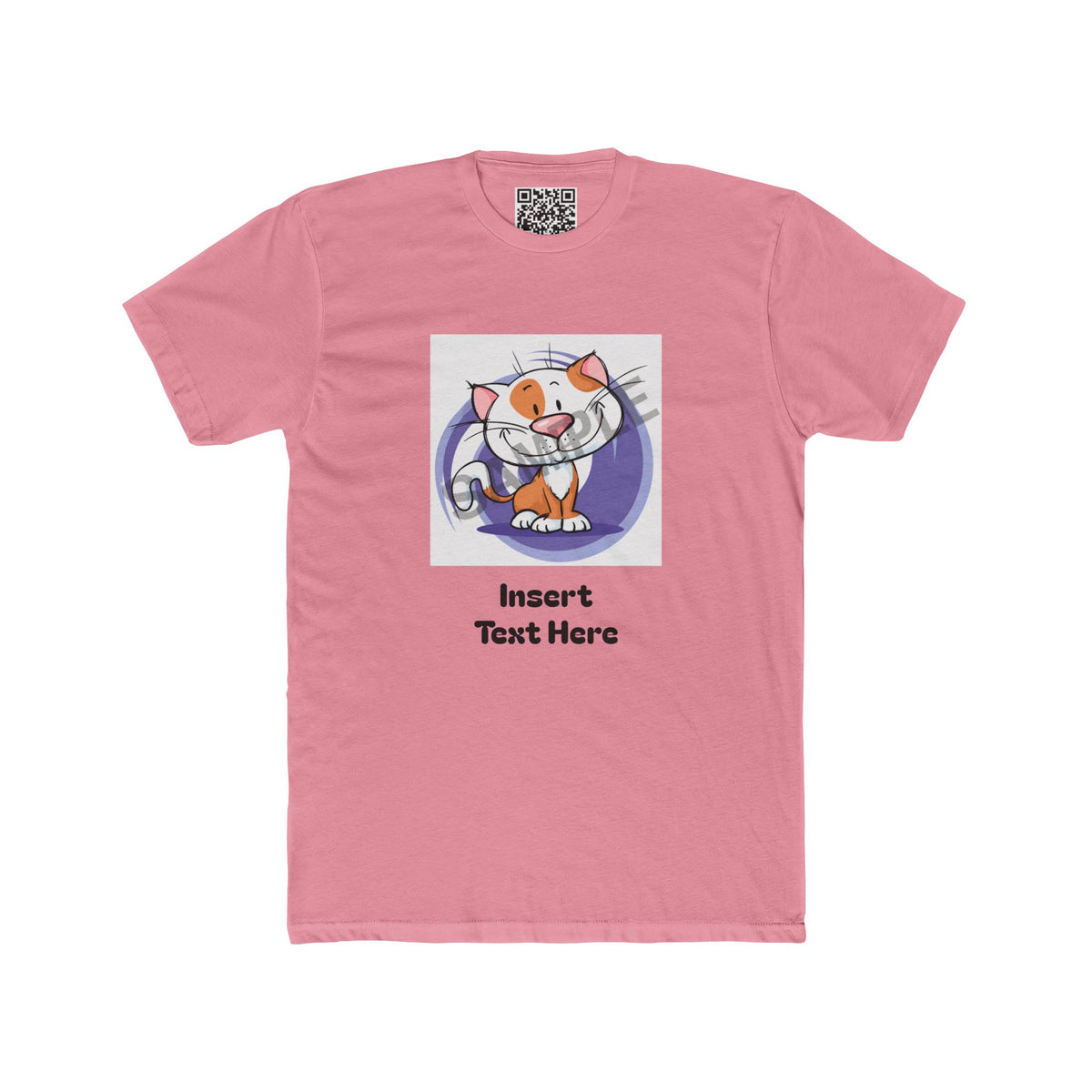 Customizable Unisex Cotton Crew Tee — Upload (1) Photo & (1) Text