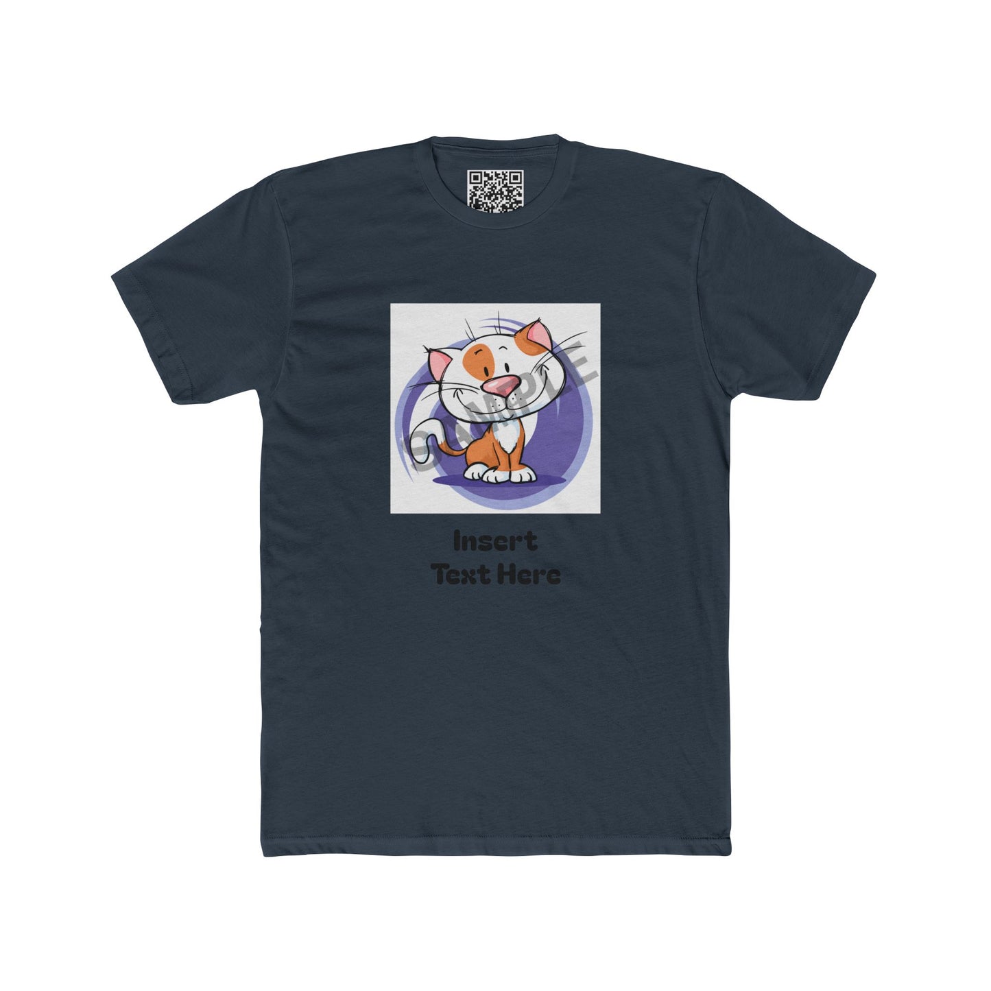 Customizable Unisex Cotton Crew Tee — Upload (1) Photo & (1) Text
