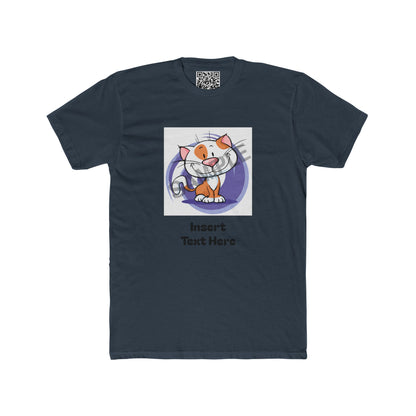 Customizable Unisex Cotton Crew Tee — Upload (1) Photo & (1) Text