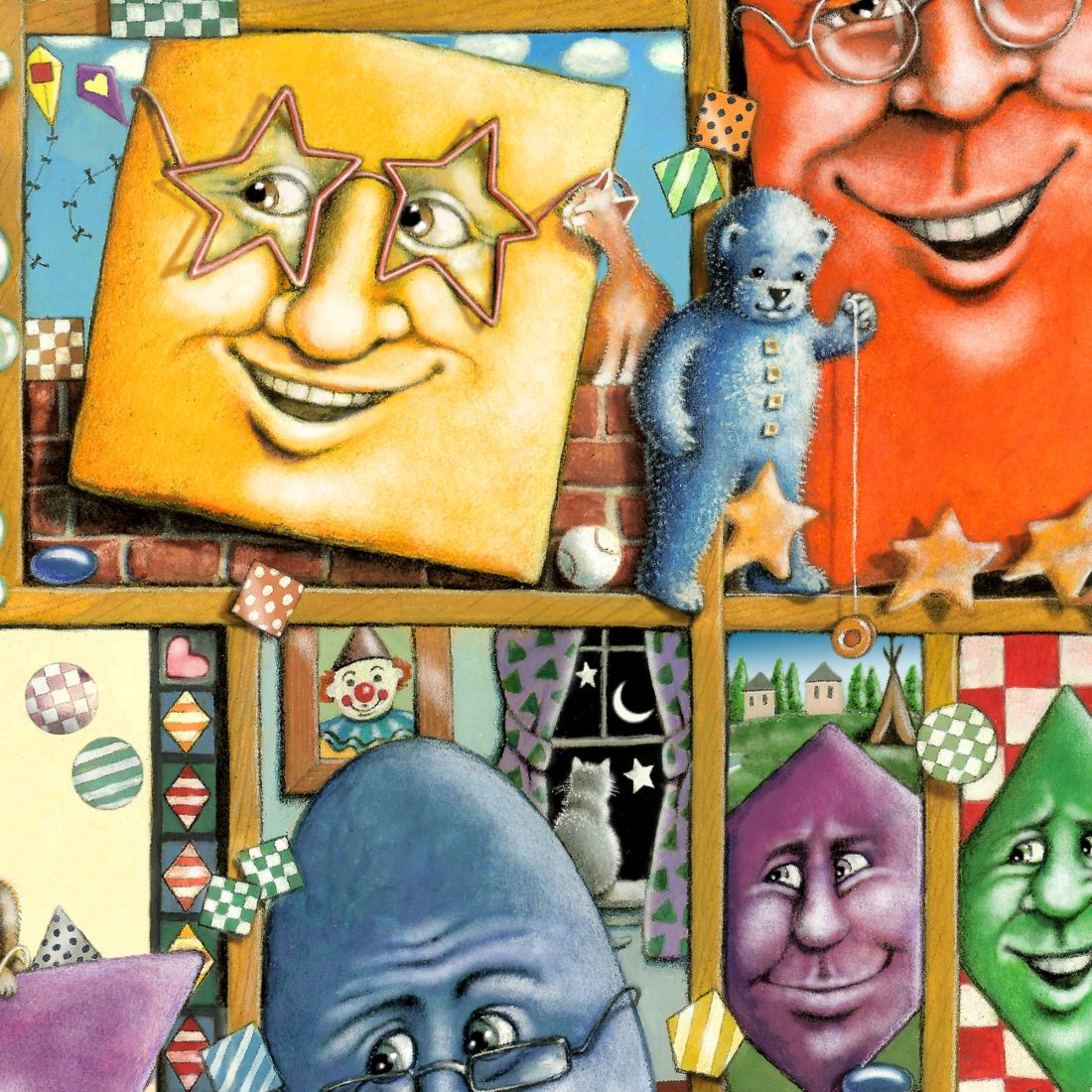 Shapes Whimsical Wall Art by Laura Seeley - Love Family Kids Decor - 8513013-LS-2