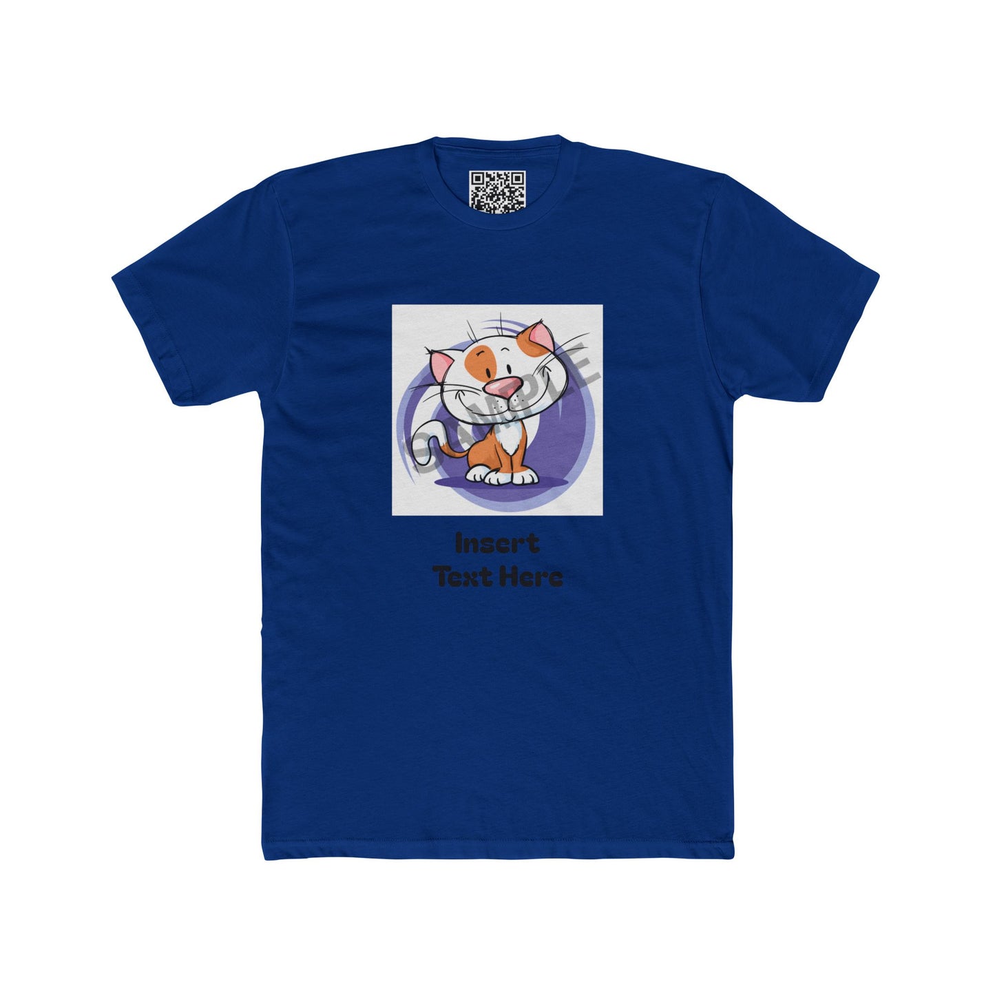 Customizable Unisex Cotton Crew Tee — Upload (1) Photo & (1) Text