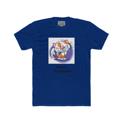 Customizable Unisex Cotton Crew Tee — Upload (1) Photo & (1) Text