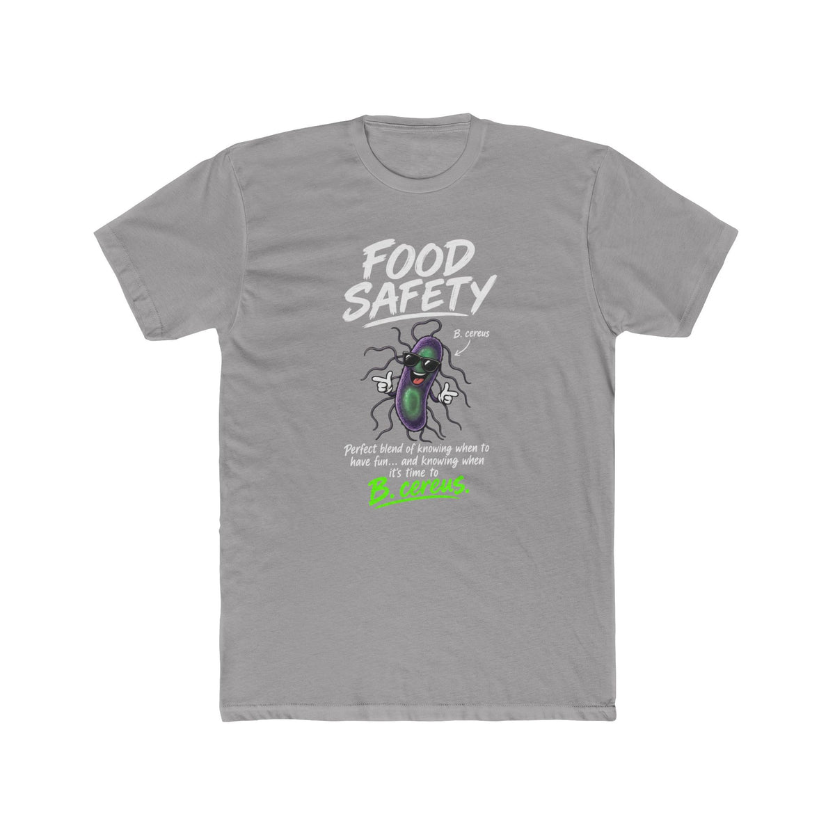 Food Safety T-Shirt — 'Food Safety' Funny B-cereus Mascot Tee for Food Workers