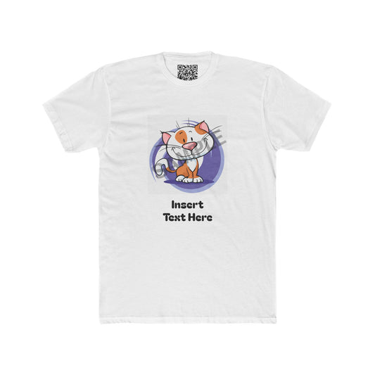 Customizable Unisex Cotton Crew Tee — Upload (1) Photo & (1) Text