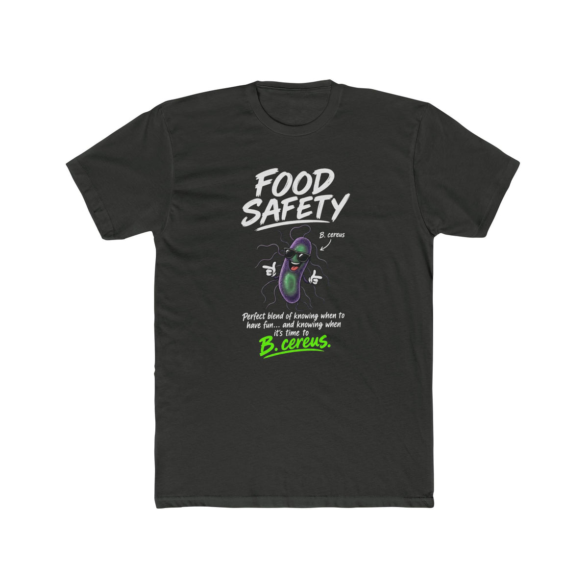 Food Safety T-Shirt — 'Food Safety' Funny B-cereus Mascot Tee for Food Workers