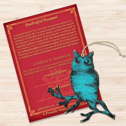 Rustic Owl Wooden Ornaments by Nature Wonders - Wildlife Holiday Decor - 8198218-3