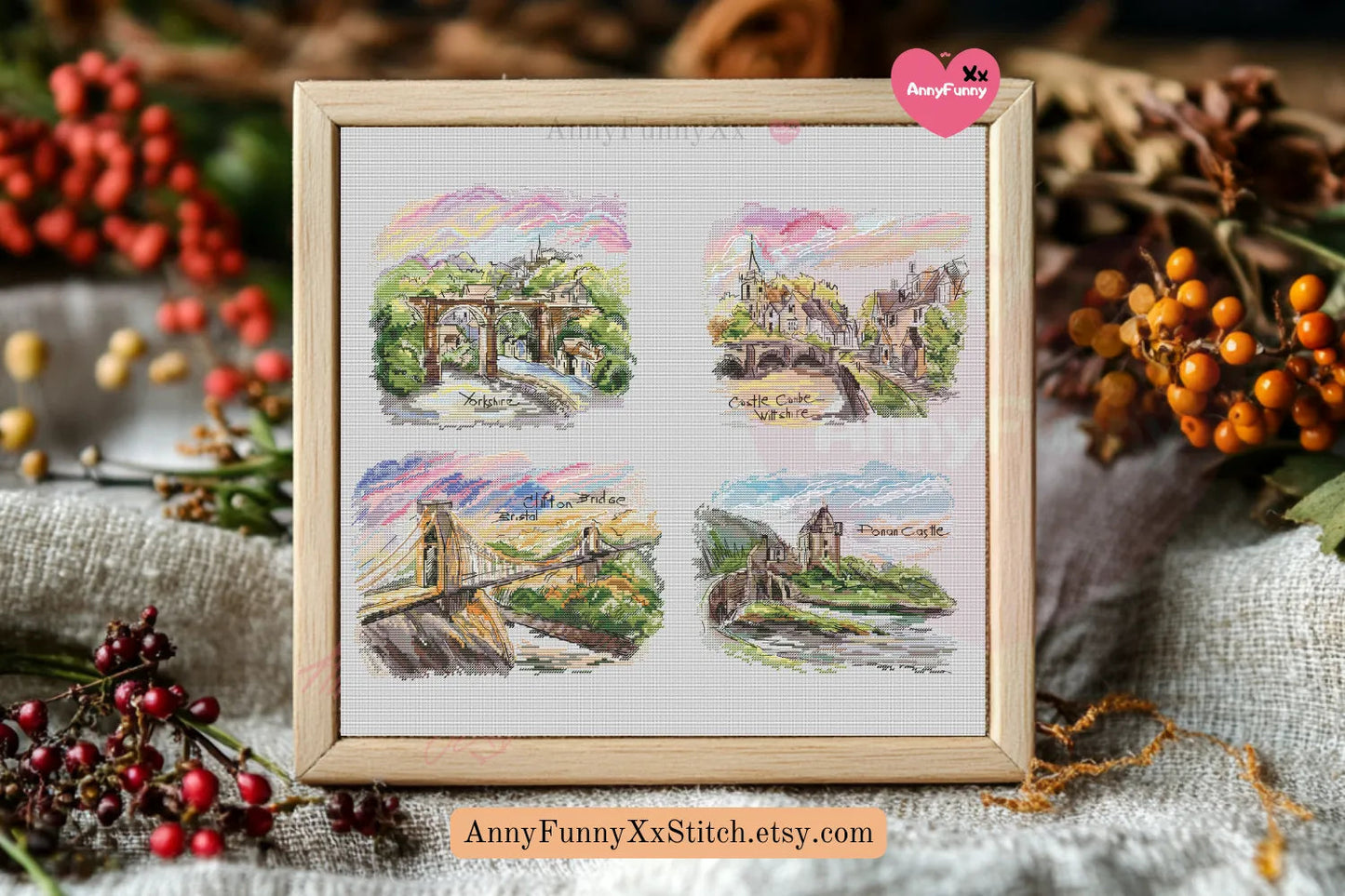 Old Town Set - PDF Cross Stitch Pattern-1