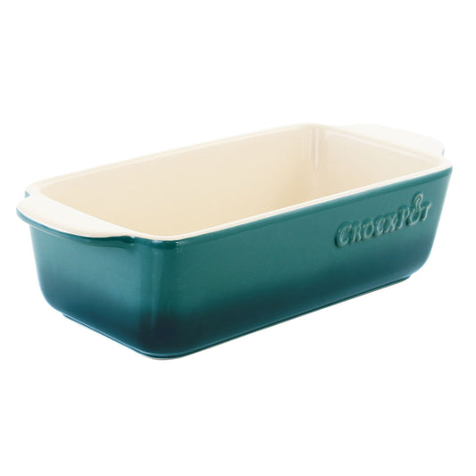 Crock Pot Artisan 1.25 Quart Rectangular Stoneware Bake Pan in Gradient Teal-0