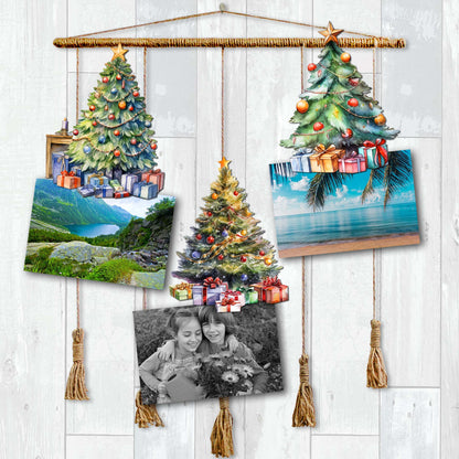 Christmas Tree Clip-On Eco Wood Decorative Ornaments Set of 3 by G. Debrekht - Christmas Decor - 8091044C-S3-2