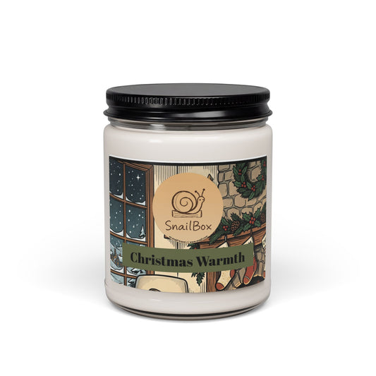 SnailBox Christmas Warmth Soy Candle, 9oz