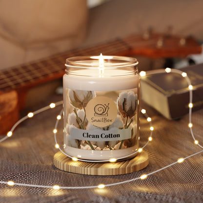 SnailBox Clean Cotton Soy Candle, 9oz