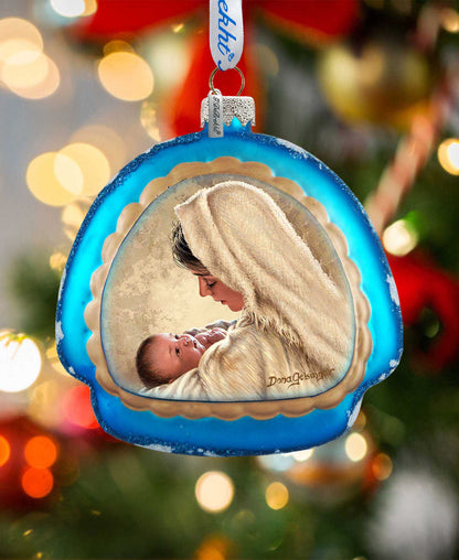 Mother of God Glass Rainbow Christmas Ornament by D. Gelsinger - Nativity Holiday Decor - 756-025-DG-4