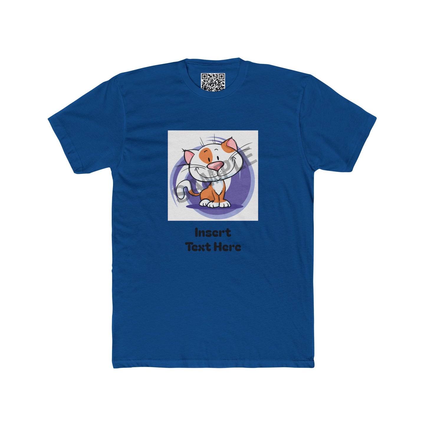 Customizable Unisex Cotton Crew Tee — Upload (1) Photo & (1) Text