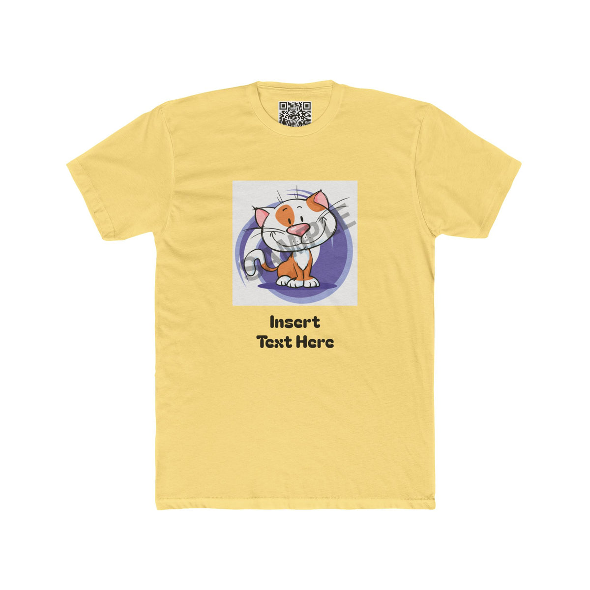 Customizable Unisex Cotton Crew Tee — Upload (1) Photo & (1) Text