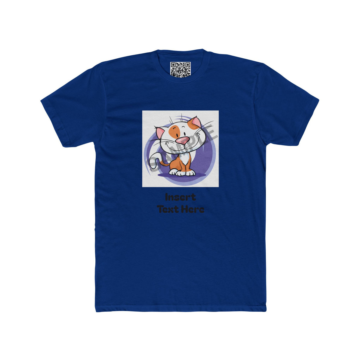 Customizable Unisex Cotton Crew Tee — Upload (1) Photo & (1) Text