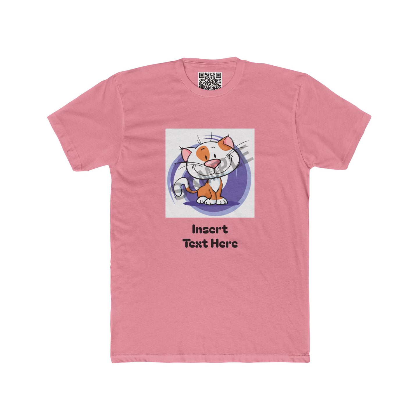 Customizable Unisex Cotton Crew Tee — Upload (1) Photo & (1) Text