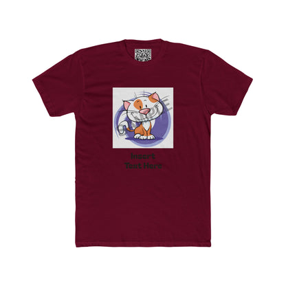 Customizable Unisex Cotton Crew Tee — Upload (1) Photo & (1) Text