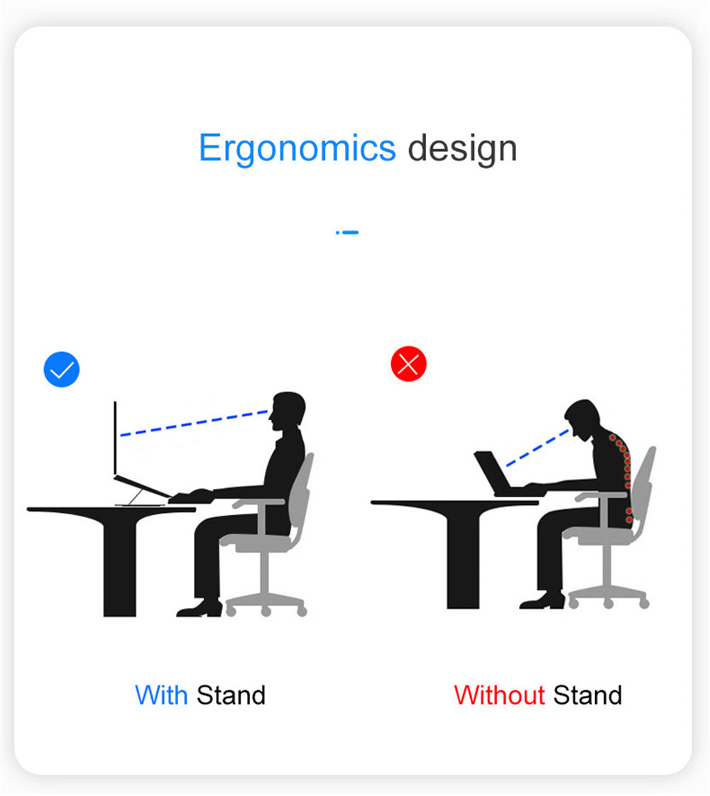 Folding Lifting Desktop Computer Stand for Notebook and Tablet