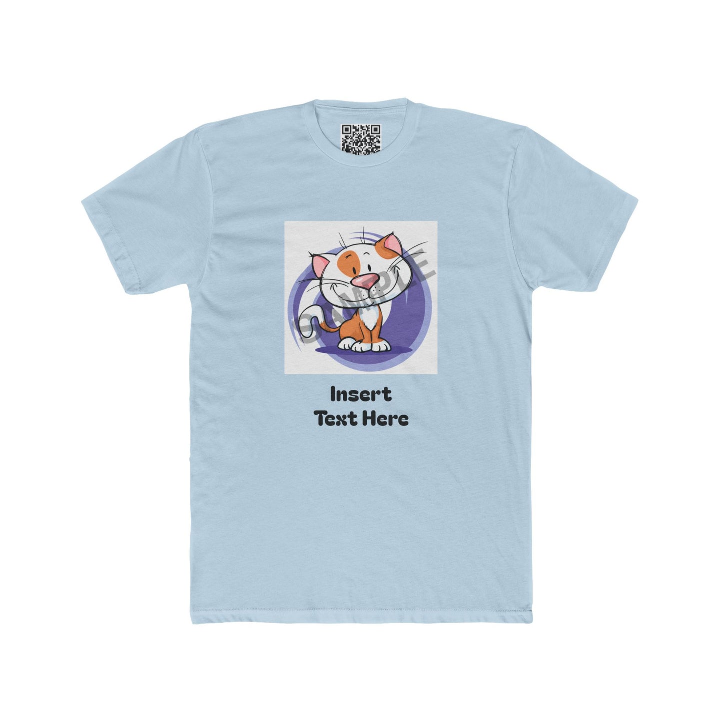 Customizable Unisex Cotton Crew Tee — Upload (1) Photo & (1) Text