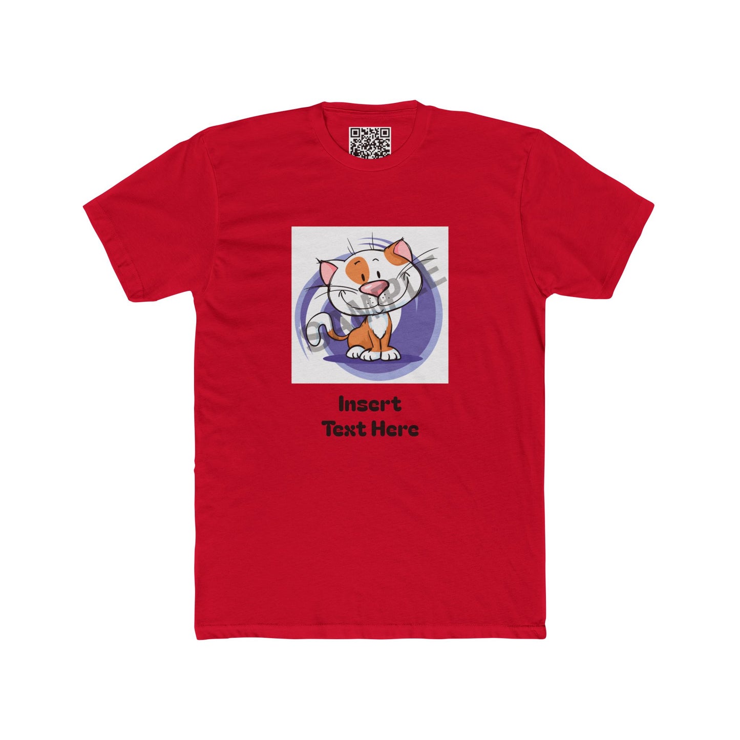 Customizable Unisex Cotton Crew Tee — Upload (1) Photo & (1) Text