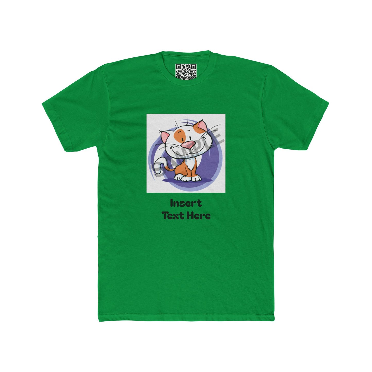 Customizable Unisex Cotton Crew Tee — Upload (1) Photo & (1) Text
