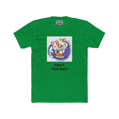 Customizable Unisex Cotton Crew Tee — Upload (1) Photo & (1) Text