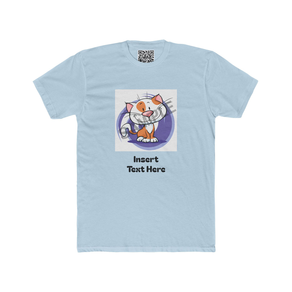 Customizable Unisex Cotton Crew Tee — Upload (1) Photo & (1) Text